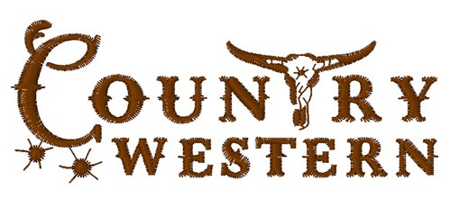 Country Western Machine Embroidery Design