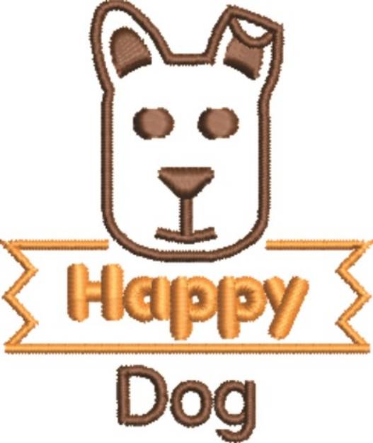 Picture of Happy Dog Machine Embroidery Design