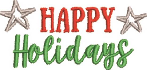 Picture of Happy Holidays Machine Embroidery Design