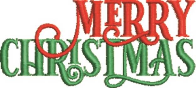 Picture of Merry Christmas Machine Embroidery Design