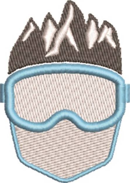 Picture of Mountain Skier Machine Embroidery Design