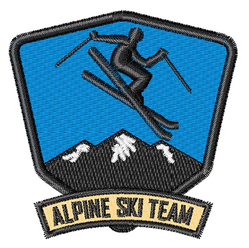 Alpine Ski Team Machine Embroidery Design