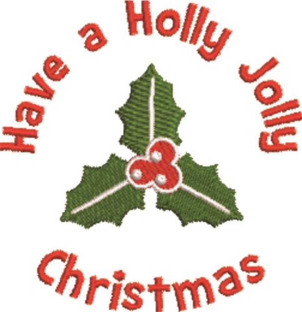 Picture of Holly Jolly Christmas Machine Embroidery Design