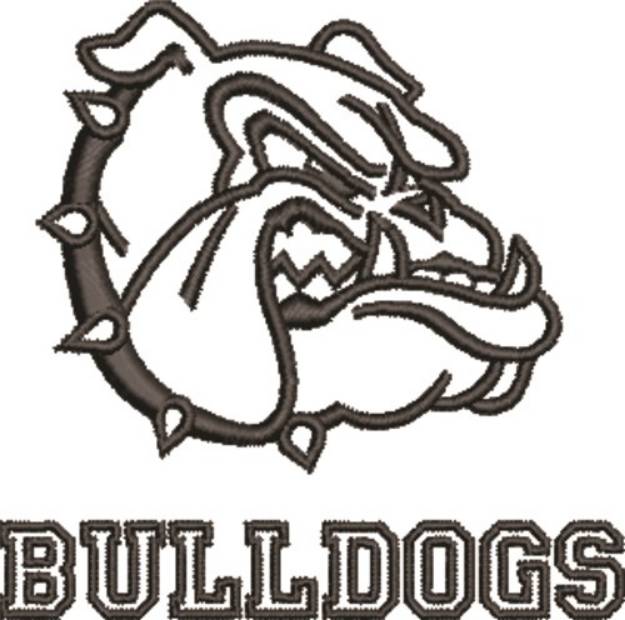 Picture of Bulldog 4B Large Machine Embroidery Design