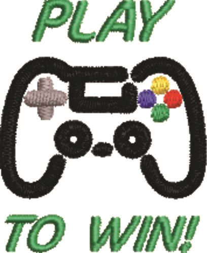 Play To Win Machine Embroidery Design