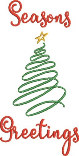 Picture of Seasons Greetings Machine Embroidery Design