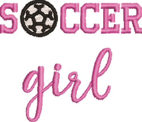 Soccer Girl Machine Embroidery Design