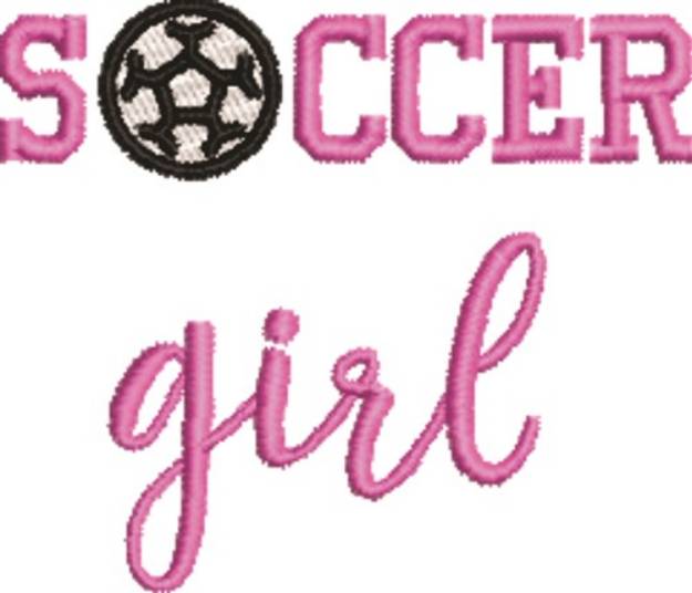 Picture of Soccer Girl Machine Embroidery Design