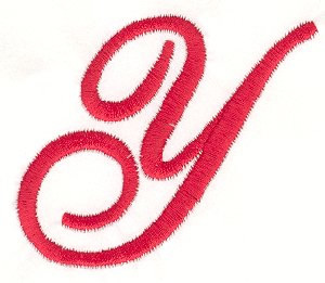 Elegant Letter Y Machine Embroidery Design