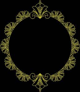 Picture of Elegant Frame Machine Embroidery Design