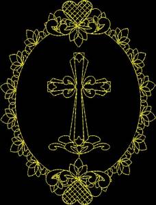 Picture of Cross Of Christ Machine Embroidery Design
