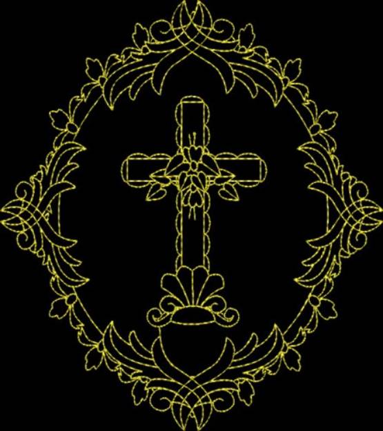 Picture of Fancy Cross Machine Embroidery Design