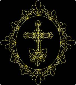 Picture of Beautiful Cross Machine Embroidery Design
