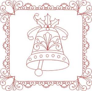 Picture of Christmas Bell Block Machine Embroidery Design