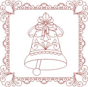 Picture of Christmas Bell Quilt Machine Embroidery Design
