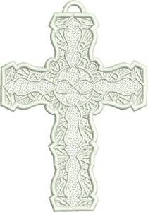 Picture of Free Standing Lace Cross Machine Embroidery Design
