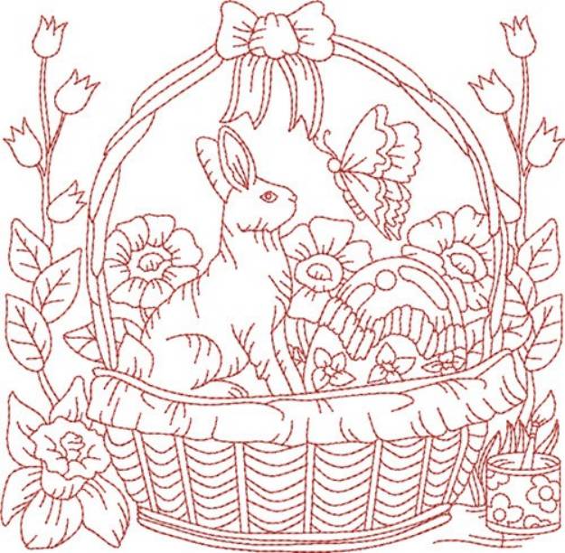 Picture of Easter Bunny Machine Embroidery Design