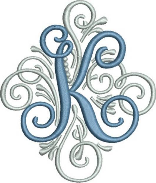 Picture of Adorn Monogram K Machine Embroidery Design