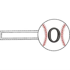 Picture of Baseball Key Fob O Machine Embroidery Design