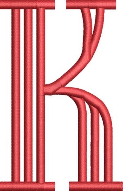 Picture of Debonair Font K Machine Embroidery Design