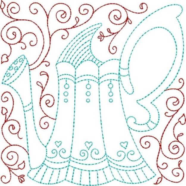 Picture of Water Can Quilt Machine Embroidery Design