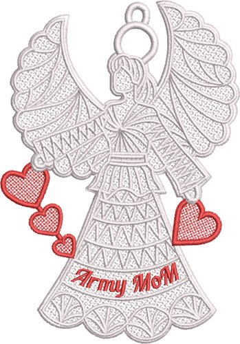 FSL Angel Army Mom Machine Embroidery Design