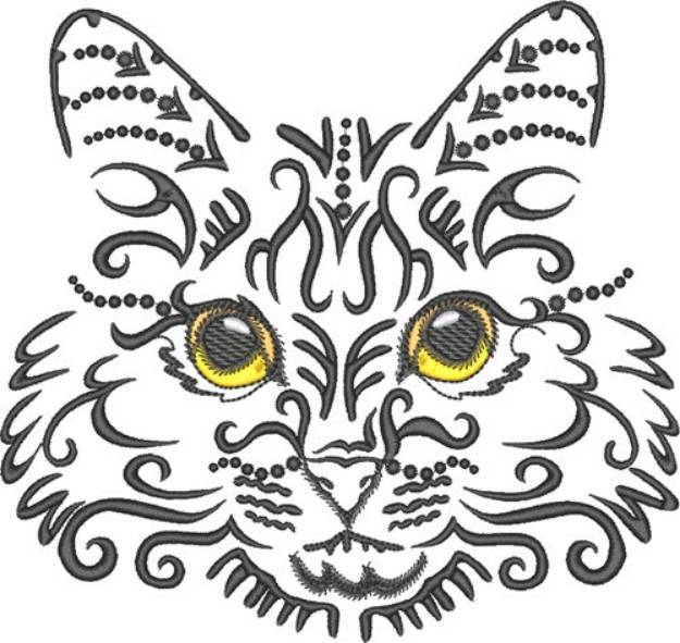 Picture of Bobcat Head Machine Embroidery Design