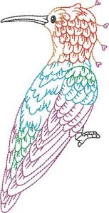 Picture of Colorful Hummingbird Machine Embroidery Design