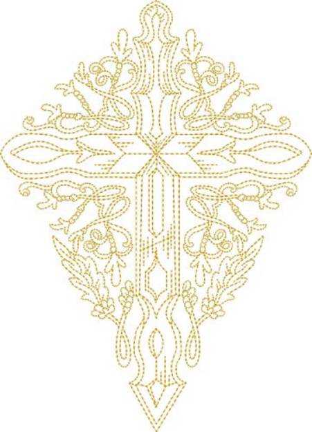 Picture of Diamond Cross Machine Embroidery Design