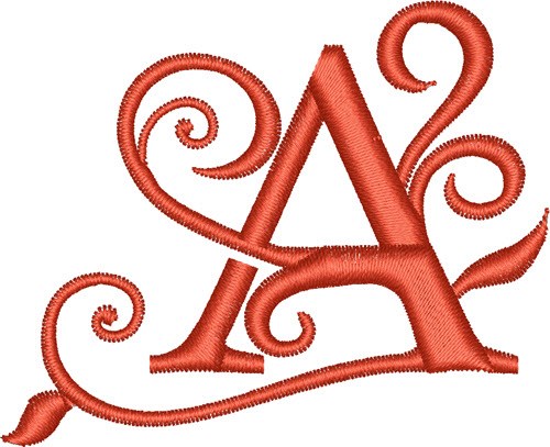 Elegant Monogram Font A Machine Embroidery Design