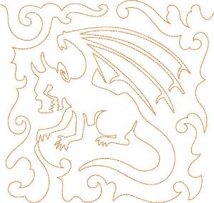 Picture of Free Motion Gargoyle Machine Embroidery Design