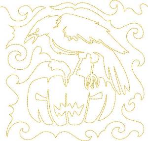 Picture of Free Motion Crow Machine Embroidery Design