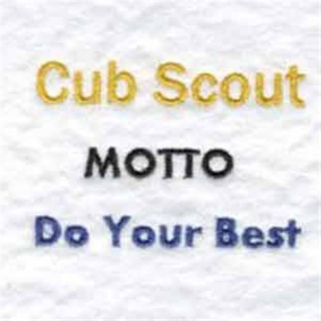 Cub Scout Motto Machine Embroidery Design | Embroidery Library at ...