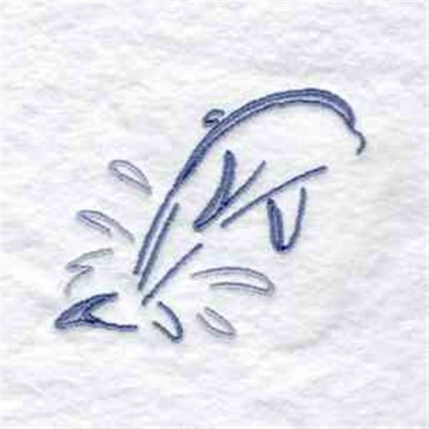 Picture of Dolphin Splash Machine Embroidery Design