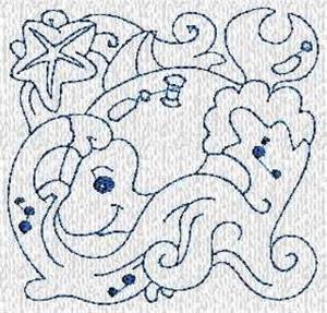 Picture of RW Fish Block Machine Embroidery Design