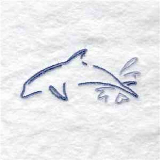 Picture of RW Dolphin Machine Embroidery Design