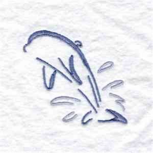 Picture of Redwork Dolphin Machine Embroidery Design