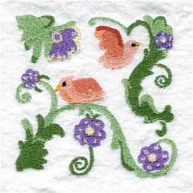 Picture of Jacobean Birds Machine Embroidery Design