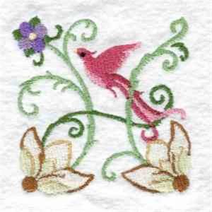 Picture of Jacobean Floral Machine Embroidery Design