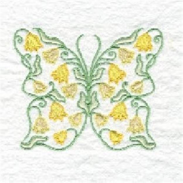 Picture of Floral Butterfly Machine Embroidery Design