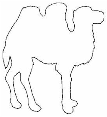 Camel Outline Redwork Machine Embroidery Design