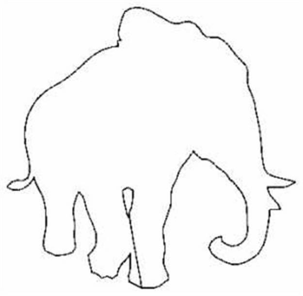 Picture of Elephant Outline Machine Embroidery Design