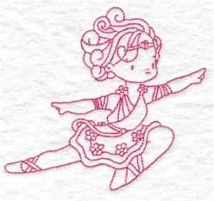 Picture of Redwork Dancer Machine Embroidery Design