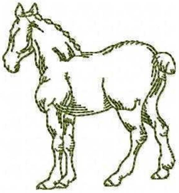 Picture of Dressage Horse Machine Embroidery Design