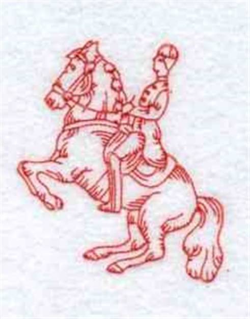 Picture of Redwork Horse Machine Embroidery Design