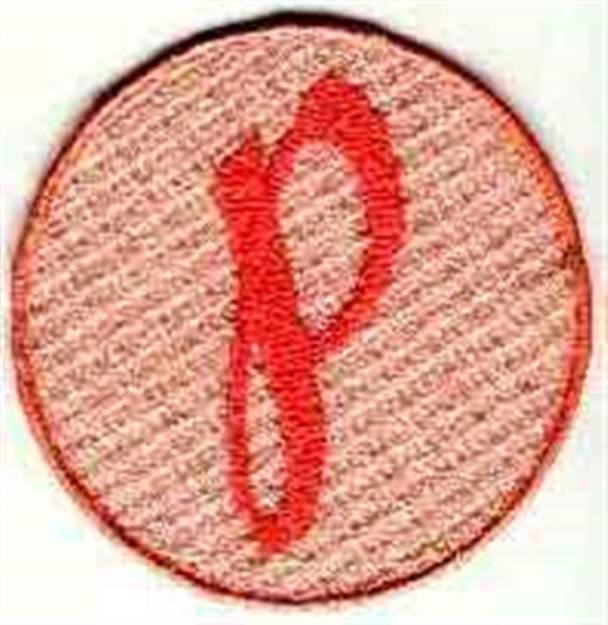 Picture of FSL Monogram Letter P Machine Embroidery Design