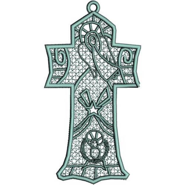 Picture of FSL Nativity  Cross Machine Embroidery Design