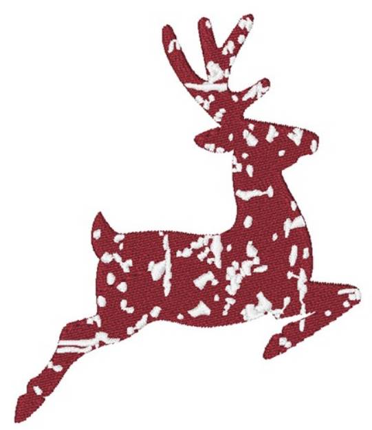 Picture of Distressed Reindeer Machine Embroidery Design