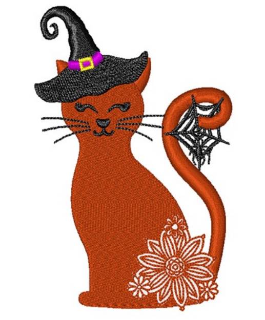 Picture of Halloween Cat Machine Embroidery Design