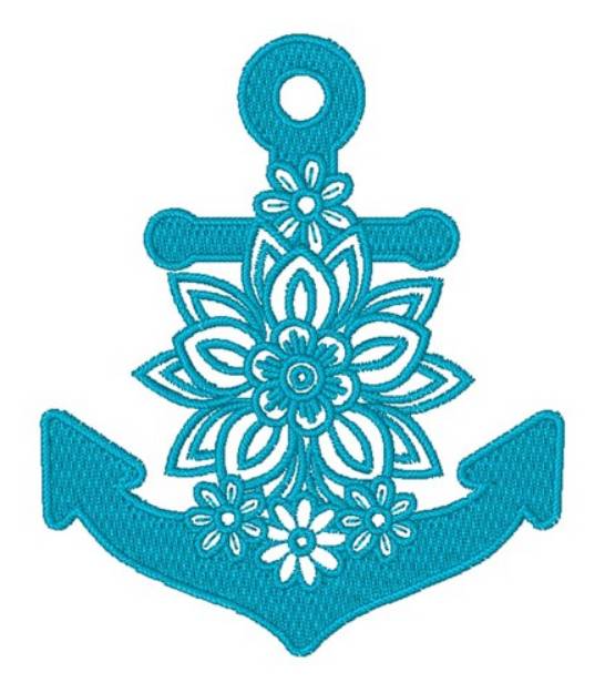 Picture of Floral Anchor Machine Embroidery Design